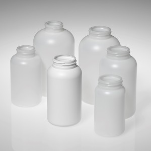 20 oz. White HDPE Plastic Canister, 100mm 100-400