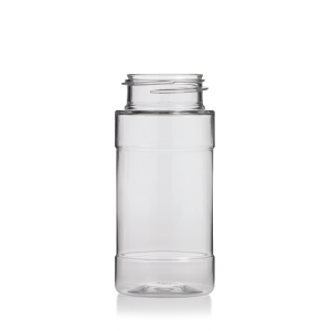 8.4 oz Clear PET Plastic Spice Jar, 53mm 53-485